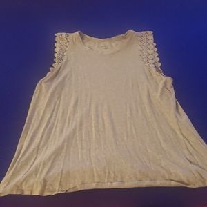 Grey flower lace cap sleeve